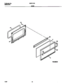 06 - Door parts for Frigidaire Range MGF311SBDF from AppliancePartsPros.com