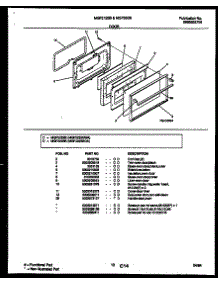 08 - Door Parts parts for Frigidaire Range MGF322BBWA from AppliancePartsPros.com