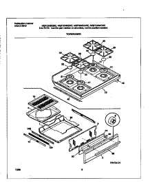 05 - Top / Drawer parts for Frigidaire Range MGF334BGBC from AppliancePartsPros.com