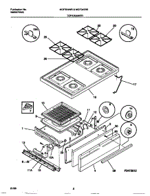 05 - Top / Drawer parts for Frigidaire Range MGF345BBDD from AppliancePartsPros.com