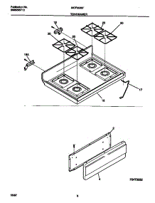 05 - Top / Drawer parts for Frigidaire Range MGF350SFWA from AppliancePartsPros.com