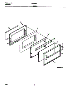 06 - Door parts for Frigidaire Range MGF350SFWA from AppliancePartsPros.com