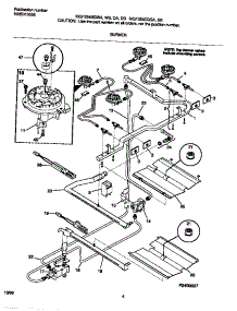03 - Burner parts for Frigidaire Range MGF354BGWB from AppliancePartsPros.com