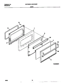 07 - Door parts for Frigidaire Range MGF352SEWB from AppliancePartsPros.com