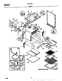 05 - Body parts for Frigidaire Range MGF354SEWB from AppliancePartsPros.com
