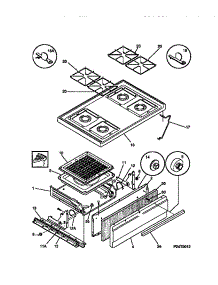 05 - Top, Drawer parts for Frigidaire Range MGF345BBWA from AppliancePartsPros.com