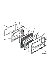 06 - Door parts for Frigidaire Range MGF345BBWA from AppliancePartsPros.com