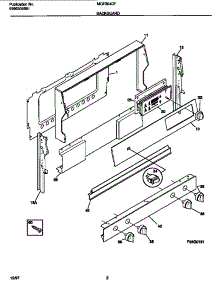 02 - Backguard parts for Frigidaire Range MGF354CFSD from AppliancePartsPros.com