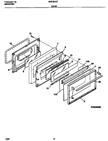 06 - Door parts for Frigidaire Range MGF354CFSD from AppliancePartsPros.com
