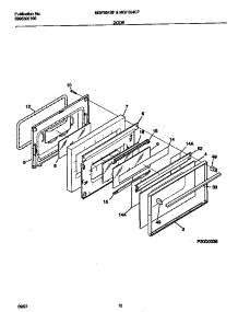 06 - Door parts for Frigidaire Range MGF354BFWB from AppliancePartsPros.com