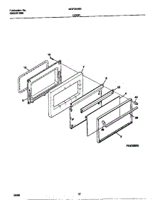 07 - Door parts for Frigidaire Range MGF354SEWB from AppliancePartsPros.com