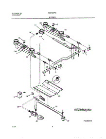 05 - Burner parts for Frigidaire Range MGF303PGWH from AppliancePartsPros.com