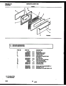 07 - Door Parts parts for Frigidaire Range MGF300PBWA from AppliancePartsPros.com