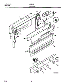 02 - Backguard parts for Frigidaire Range MGF312SBDC from AppliancePartsPros.com