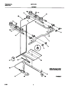 03 - Burner parts for Frigidaire Range MGF312SBDC from AppliancePartsPros.com