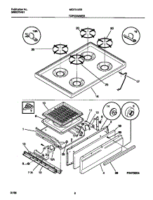 05 - Top / Drawer parts for Frigidaire Range MGF312SBDC from AppliancePartsPros.com