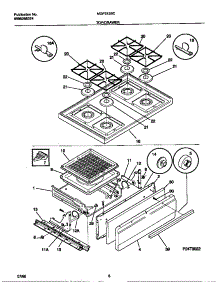 05 - Top / Drawer parts for Frigidaire Range MGF313SCDC from AppliancePartsPros.com