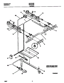 03 - Burner parts for Frigidaire Range MGF324SEDC from AppliancePartsPros.com