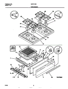 05 - Top / Drawer parts for Frigidaire Range MGF313SCWB from AppliancePartsPros.com