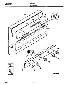 02 - Backguard parts for Frigidaire Range MGF331BFDB from AppliancePartsPros.com