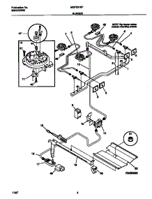 03 - Burner parts for Frigidaire Range MGF331BFDB from AppliancePartsPros.com
