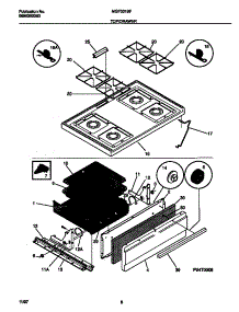 05 - Top / Drawer parts for Frigidaire Range MGF331BFDB from AppliancePartsPros.com