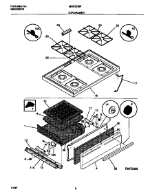 05 - Top / Drawer parts for Frigidaire Range MGF331BFDA from AppliancePartsPros.com