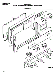 02 - Backguard parts for Frigidaire Range MGF334BGWE from AppliancePartsPros.com