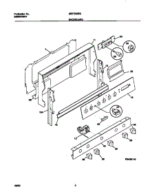 02 - Backguard parts for Frigidaire Range MGF336BGWA from AppliancePartsPros.com