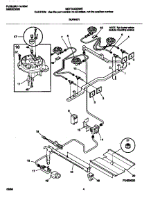 03 - Burner parts for Frigidaire Range MGF334BGWE from AppliancePartsPros.com