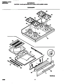 05 - Top / Drawer parts for Frigidaire Range MGF334BGWE from AppliancePartsPros.com