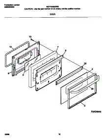 06 - Door parts for Frigidaire Range MGF334BGWE from AppliancePartsPros.com