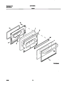 06 - Door parts for Frigidaire Range MGF336BGWA from AppliancePartsPros.com