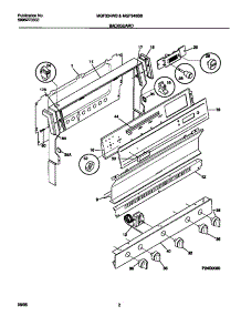 02 - Backguard parts for Frigidaire Range MGF345BBWC from AppliancePartsPros.com