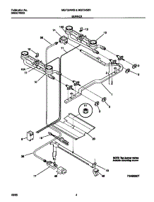 03 - Burner parts for Frigidaire Range MGF345BBWC from AppliancePartsPros.com