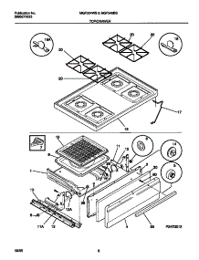 05 - Top / Drawer parts for Frigidaire Range MGF345BBWC from AppliancePartsPros.com