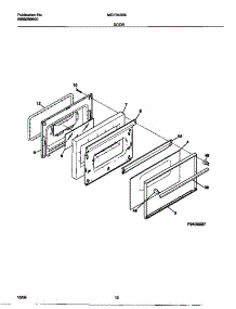 06 - Door parts for Frigidaire Range MGF345BEWB from AppliancePartsPros.com