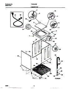 02 - Cabinet / Top parts for Frigidaire Washer TWX645RBW3 from AppliancePartsPros.com