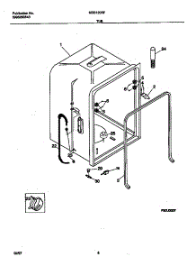 04 - Tub parts for Frigidaire Dishwasher MDB120RFM2 from AppliancePartsPros.com