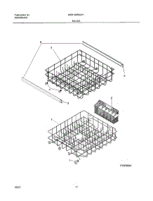 13 - Racks parts for Frigidaire Dishwasher MDB100RGW1 from AppliancePartsPros.com