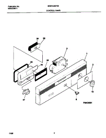 02 - Control Panel parts for Frigidaire Dishwasher MDB124BFS3 from AppliancePartsPros.com