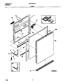 03 - Door parts for Frigidaire Dishwasher MDB124BFS3 from AppliancePartsPros.com