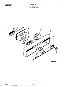 02 - Control Panel parts for Frigidaire Dishwasher MDB421RFR1 from AppliancePartsPros.com