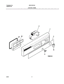 03 - Control Panel parts for Frigidaire Dishwasher MDB122LBS0 from AppliancePartsPros.com