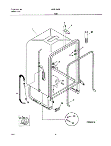 07 - Tub parts for Frigidaire Dishwasher MDB124BAB1 from AppliancePartsPros.com