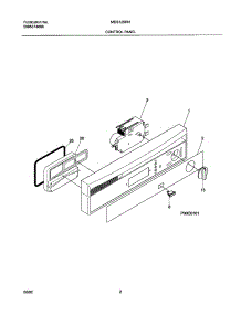 03 - Control Panel parts for Frigidaire Dishwasher MDB125RHB3 from AppliancePartsPros.com