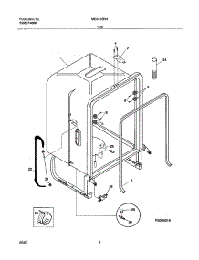 07 - Tub parts for Frigidaire Dishwasher MDB125RHD3 from AppliancePartsPros.com