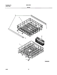 13 - Racks parts for Frigidaire Dishwasher MDB125RHD3 from AppliancePartsPros.com