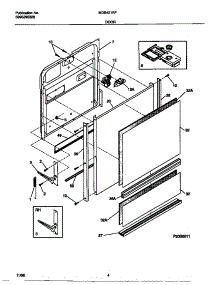 03 - Door parts for Frigidaire Dishwasher MDB421RFS1 from AppliancePartsPros.com