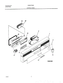 03 - Control Panel parts for Frigidaire Dishwasher MDB421RJB0 from AppliancePartsPros.com